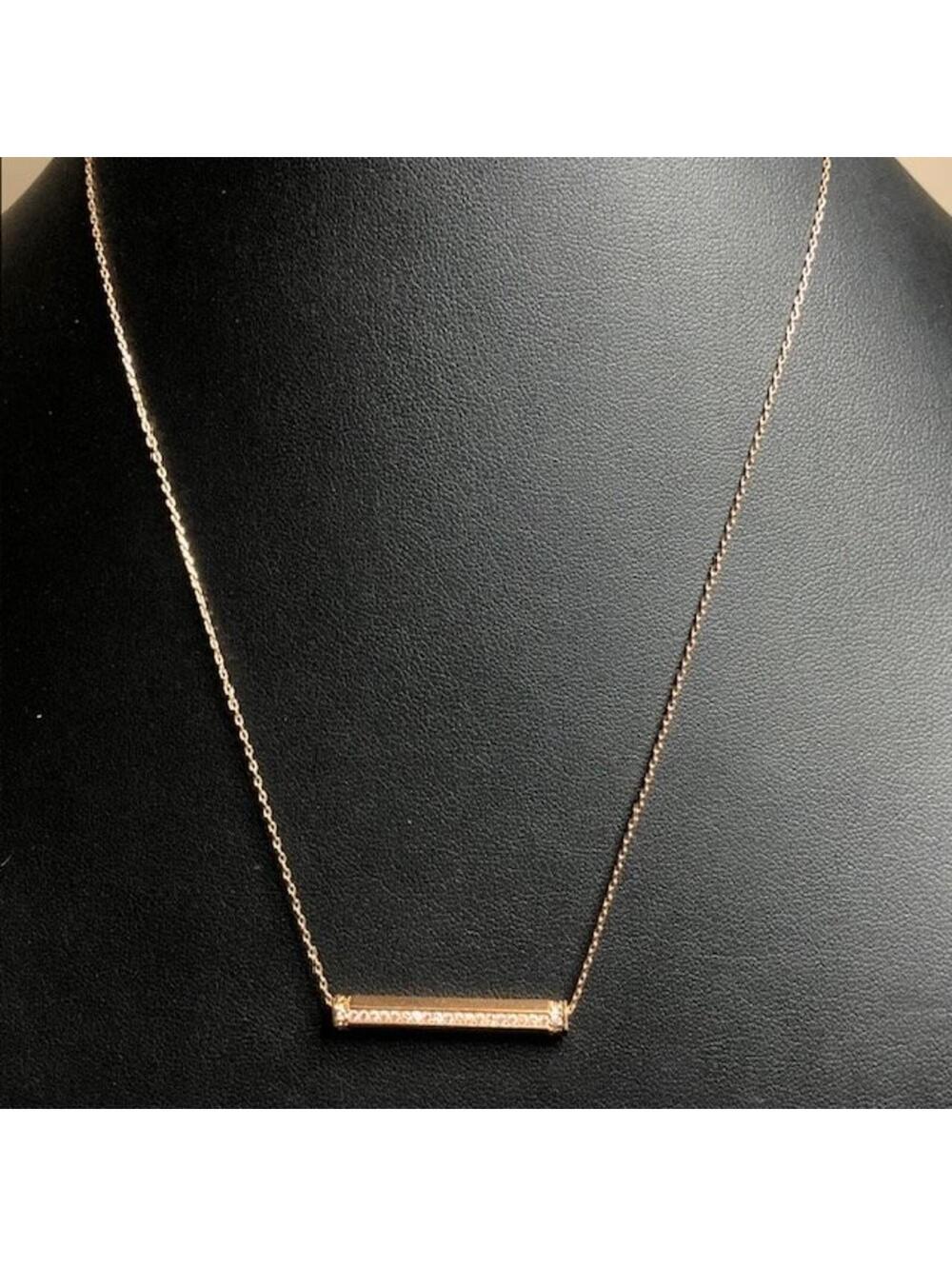 henri bendel Rose Gold Bar Pendant Necklace